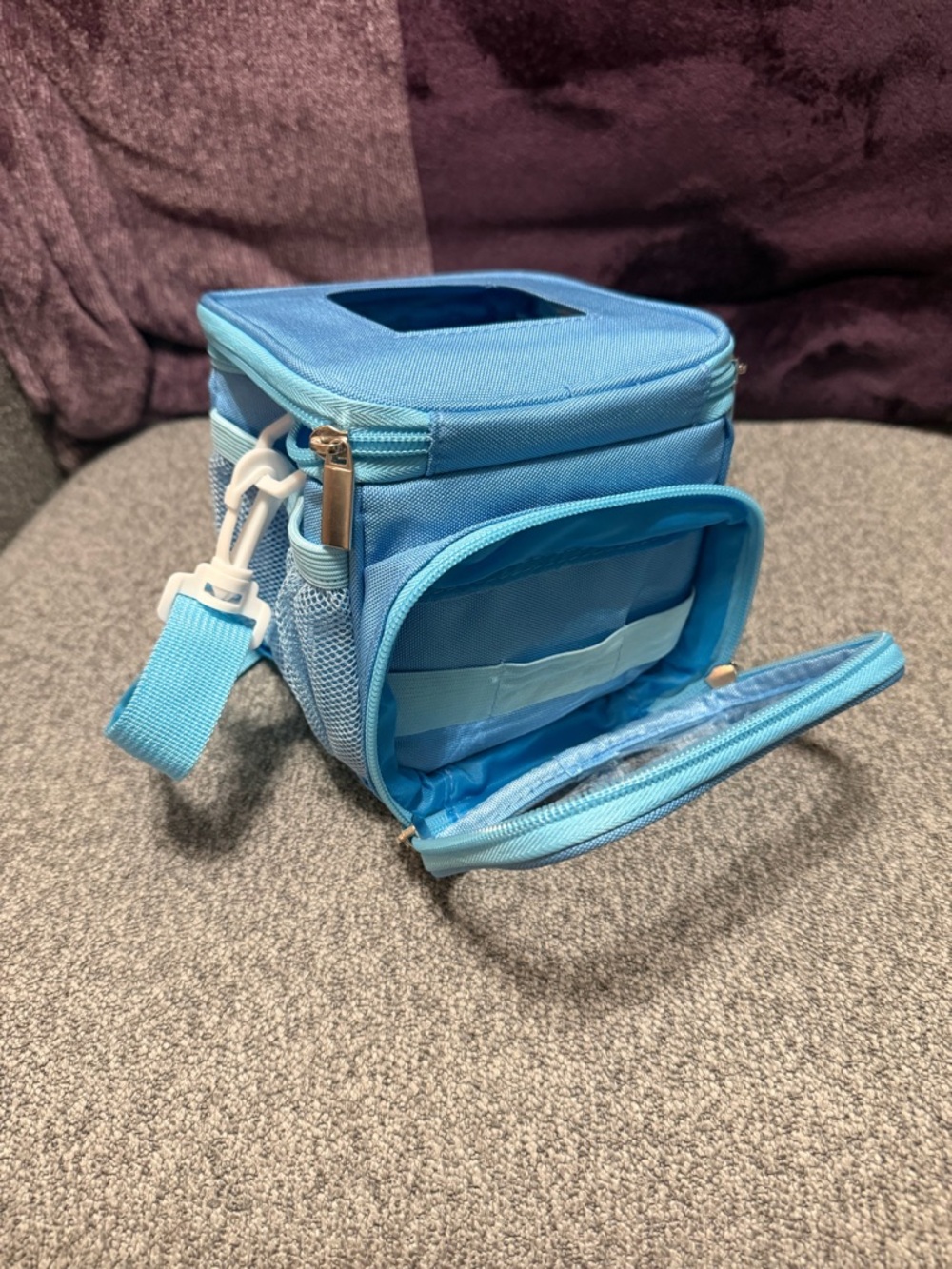 Blue tonie box carrier